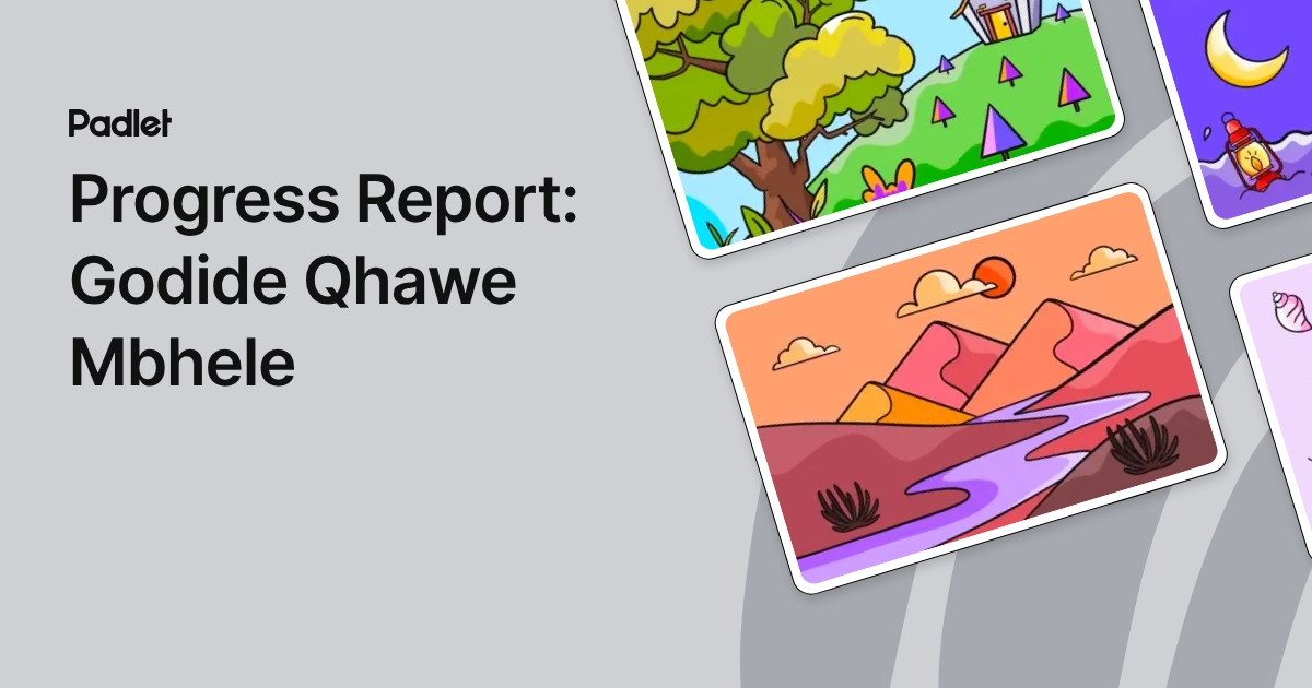 Progress Report: Godide Qhawe Mbhele