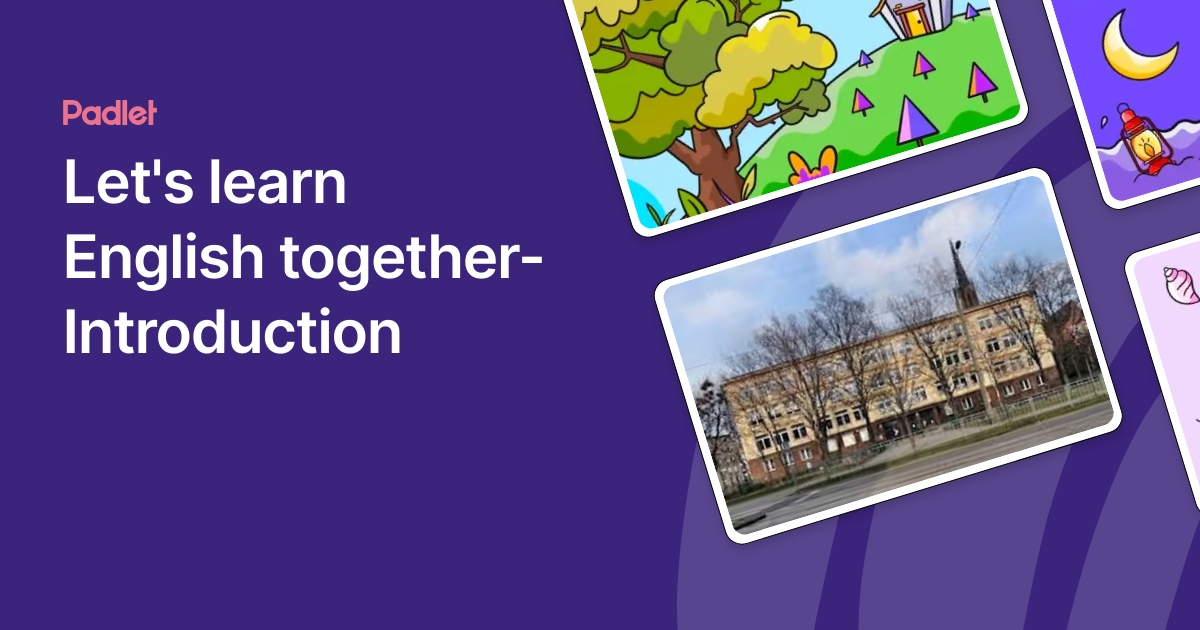 Let's learn English together- Introduction