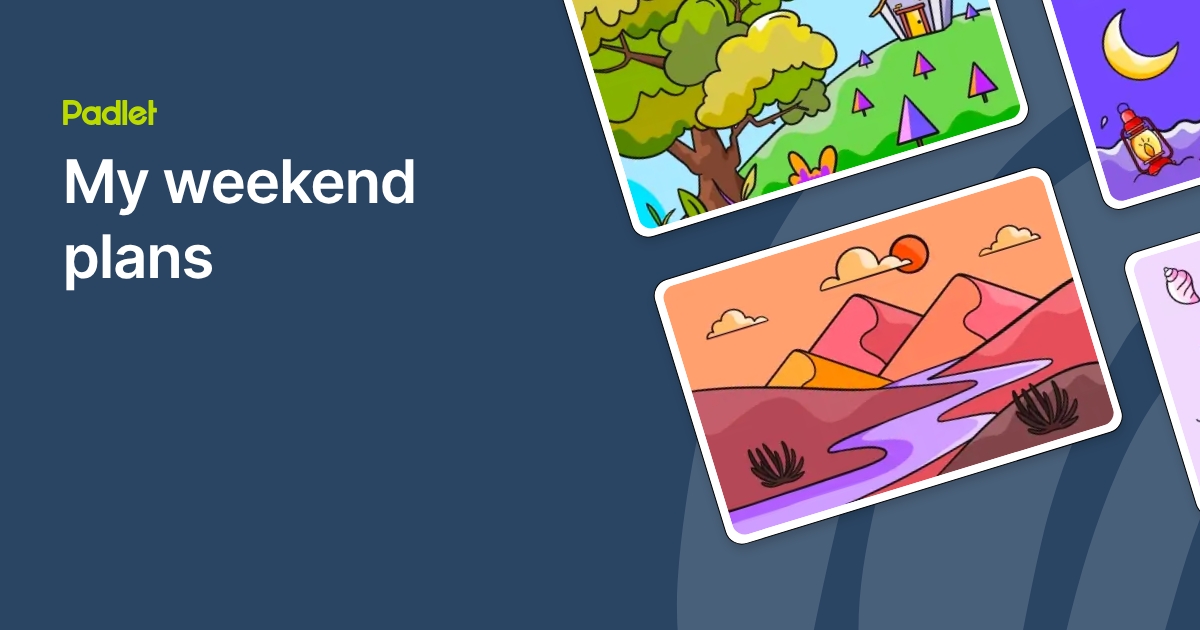 My weekend plans