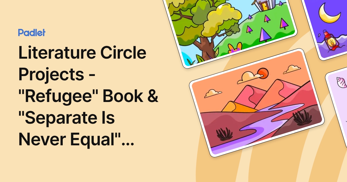 Literature Circle Projects - 