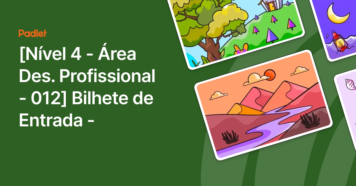 [Nível 4 - Área Des. Profissional - 012] Bilhete de Entrada