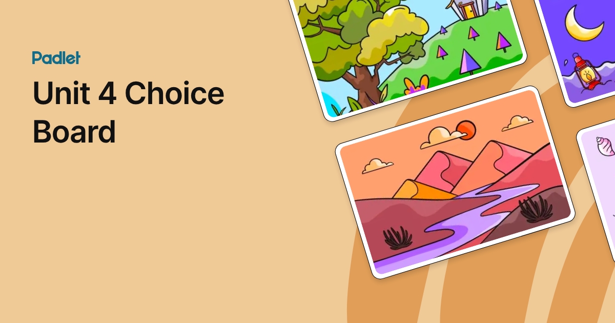 Unit 4 Choice Board