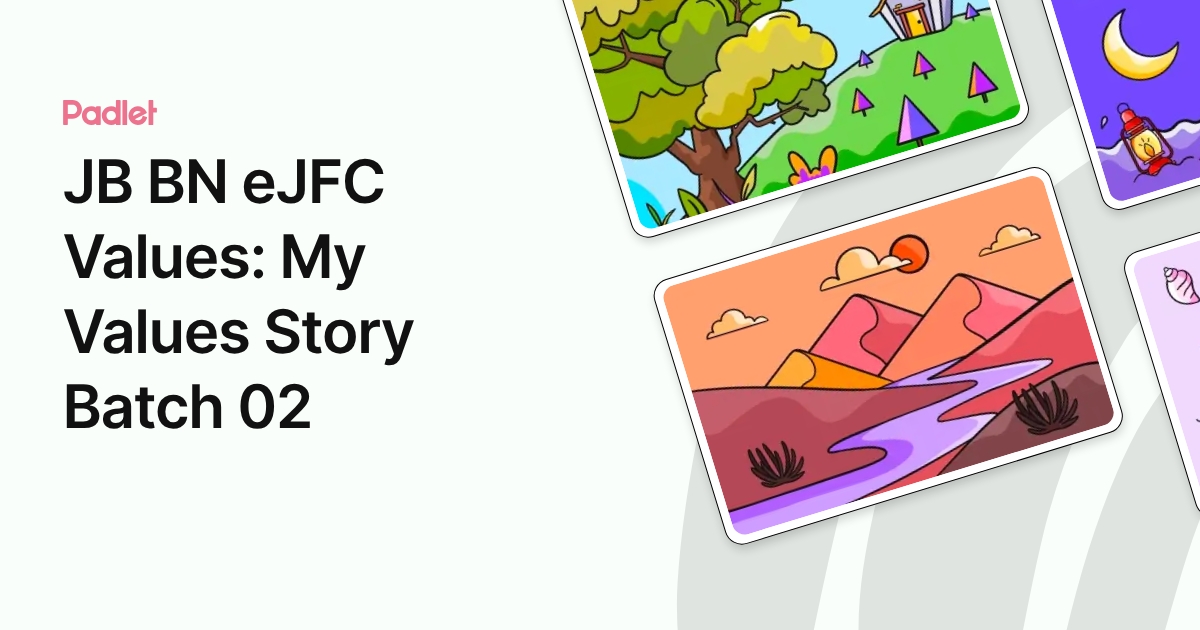 JB BN eJFC Values: My Values Story Batch 02