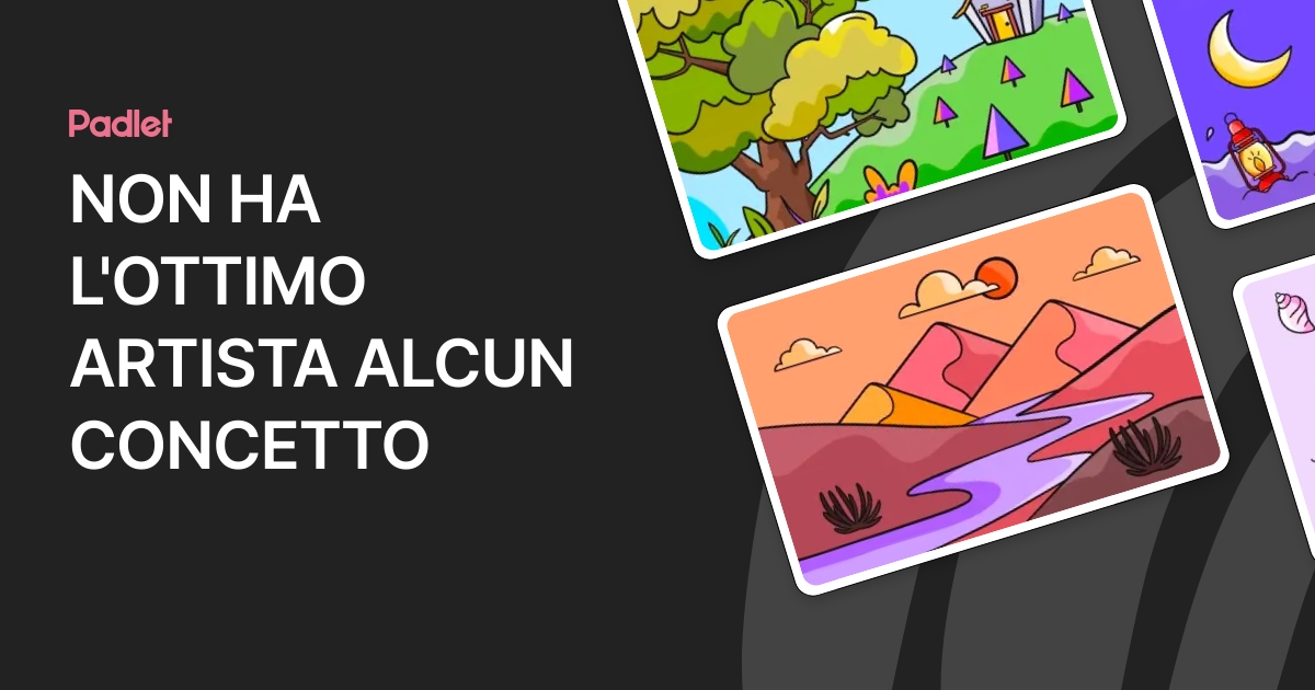 NON HA L'OTTIMO ARTISTA ALCUN CONCETTO