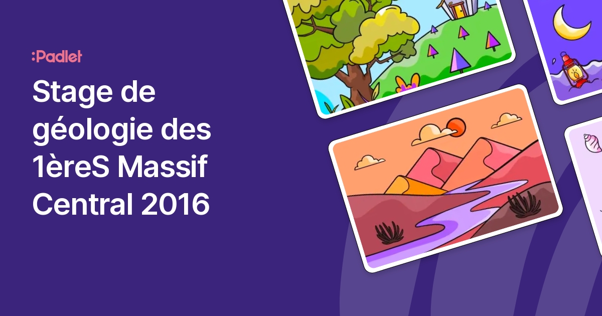 Géologie Page De Garde Stage de géologie des 1èreS Massif Central 2016