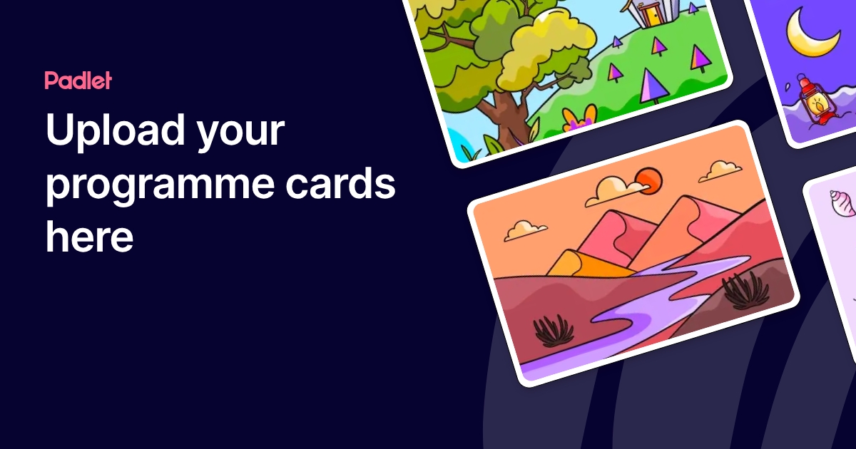 Upload your programme cards here