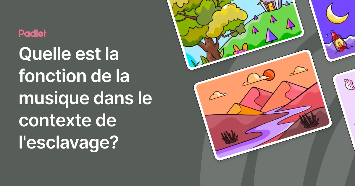 Quelle est la fonction de la musique dans le contexte de l'esclavage?