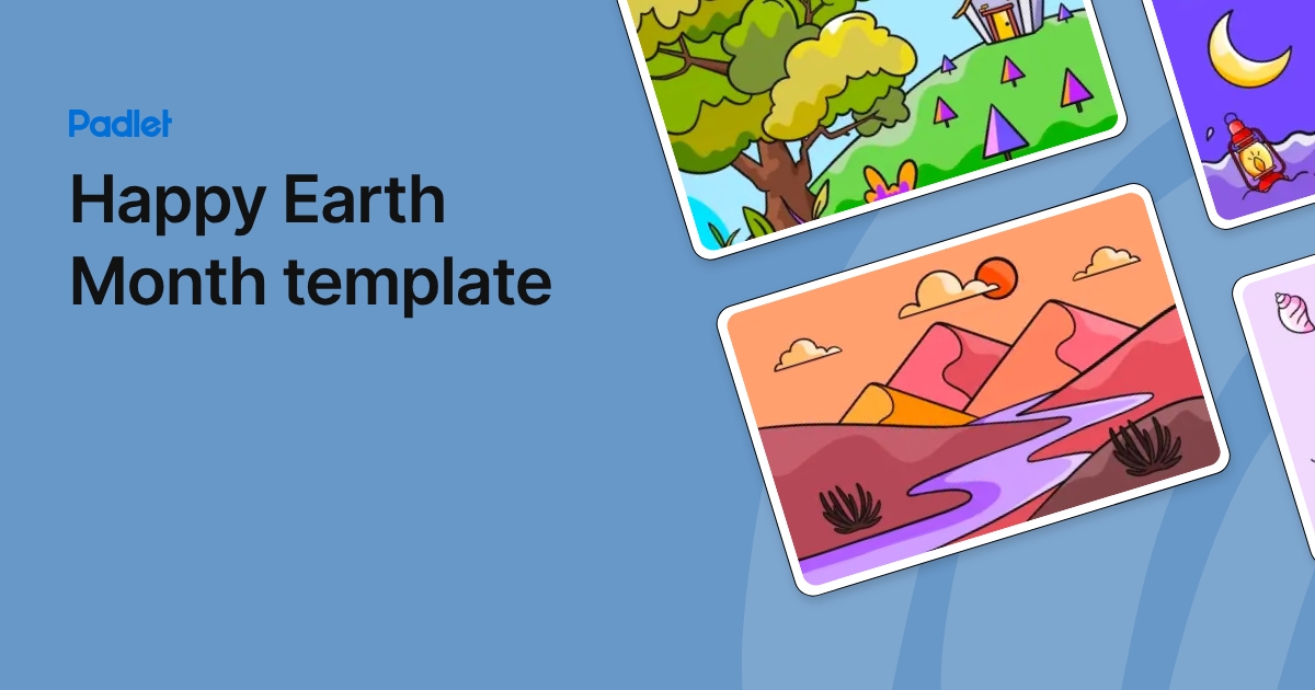 Happy Earth Month template