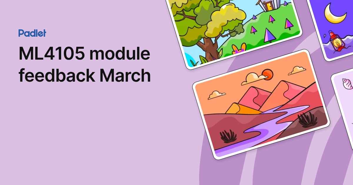 ML4105 module feedback March