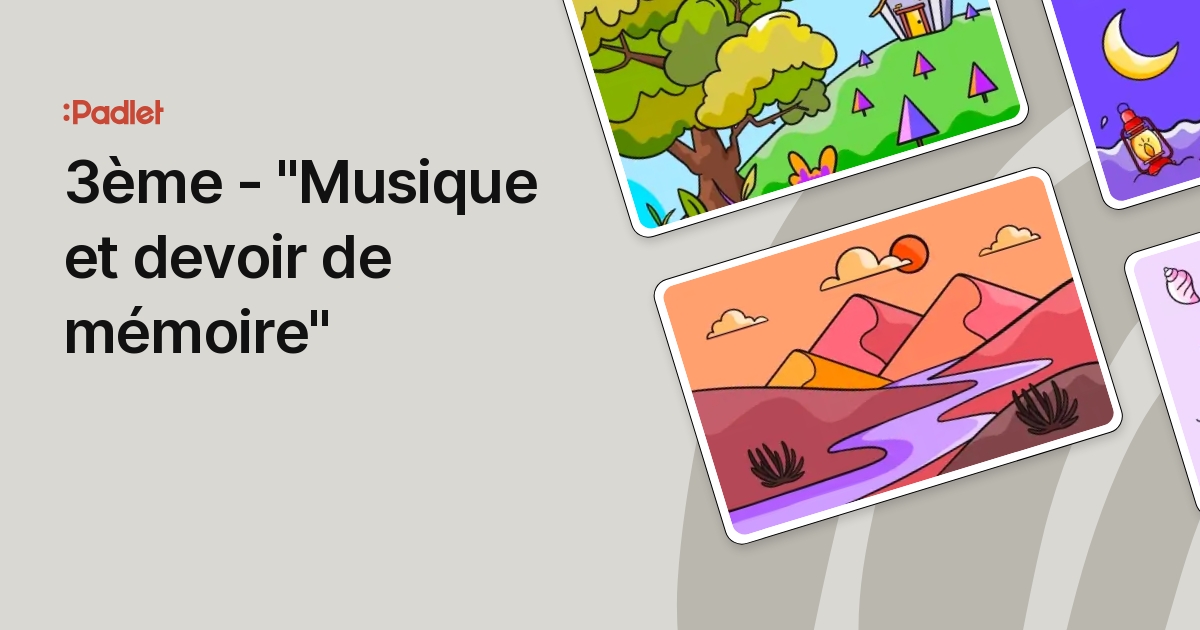 Page De Garde Musique 3eme 3ème - "Musique et devoir de mémoire"