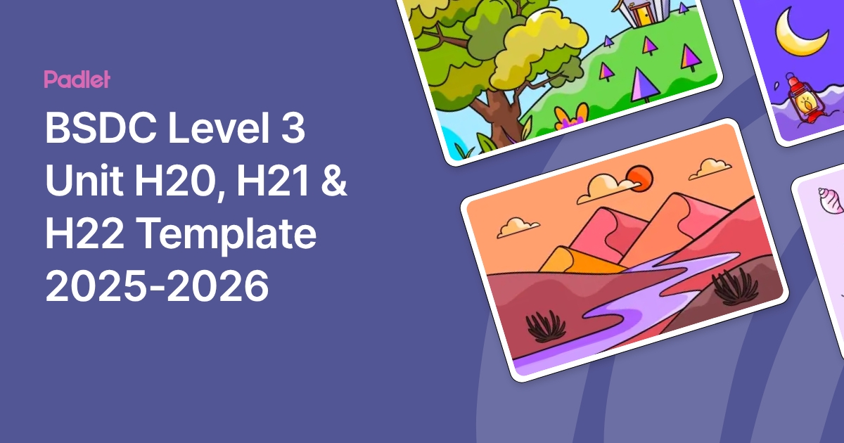 BSDC Level 3 Unit H20, H21 & H22 Template 2025-2026