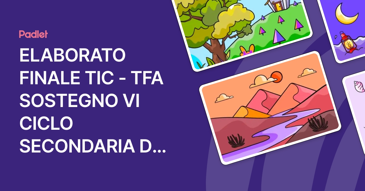 ELABORATO FINALE TIC - TFA SOSTEGNO VI CICLO SECONDARIA DI SECONDO