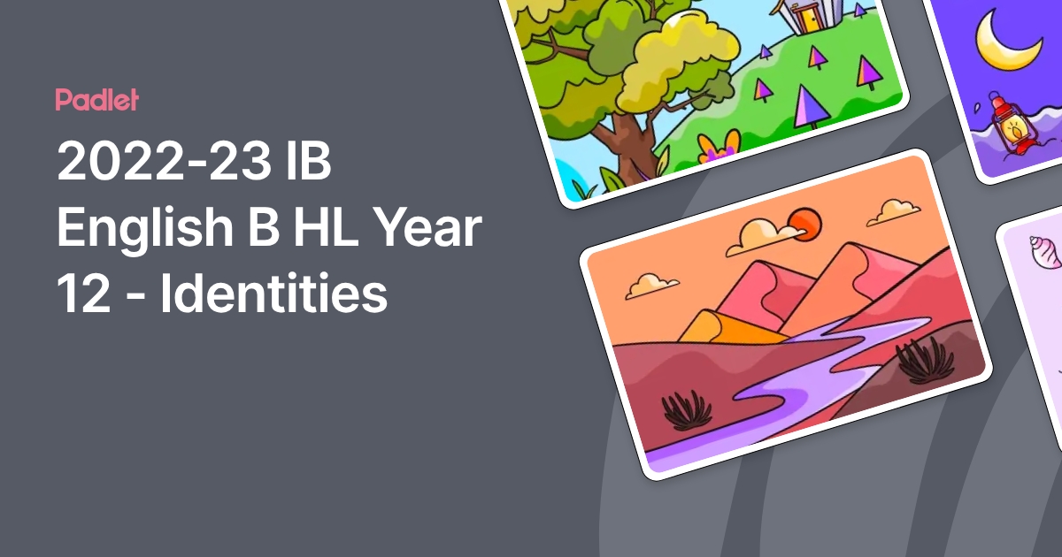 2022-23 IB English B HL Year 12 - Identities