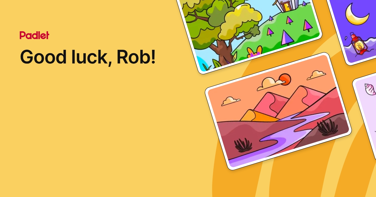 Good luck, Rob!