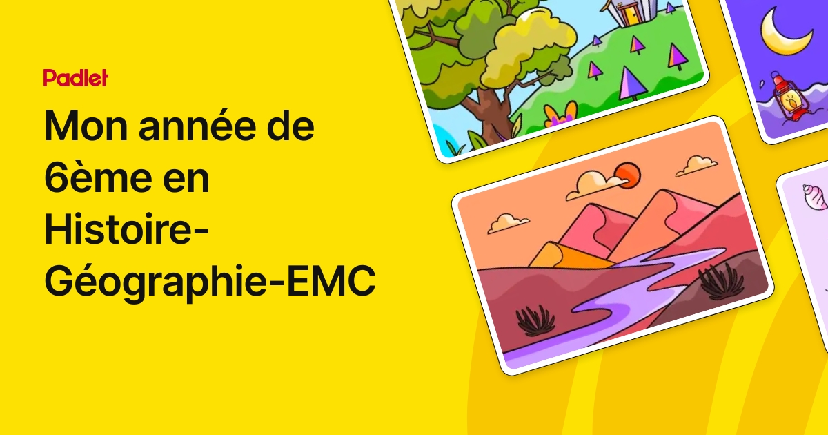 Page De Garde Histoire Géographie Emc 6ème padlet.com
