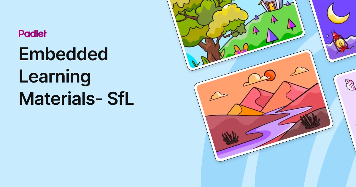 Embedded Learning Materials- SfL