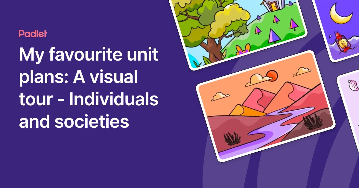 My favourite unit plans: A visual tour - Individuals and societies