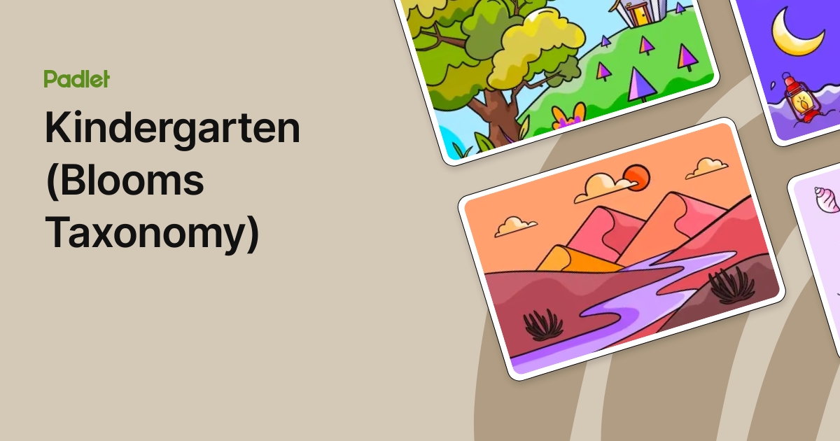 Kindergarten (Blooms Taxonomy)