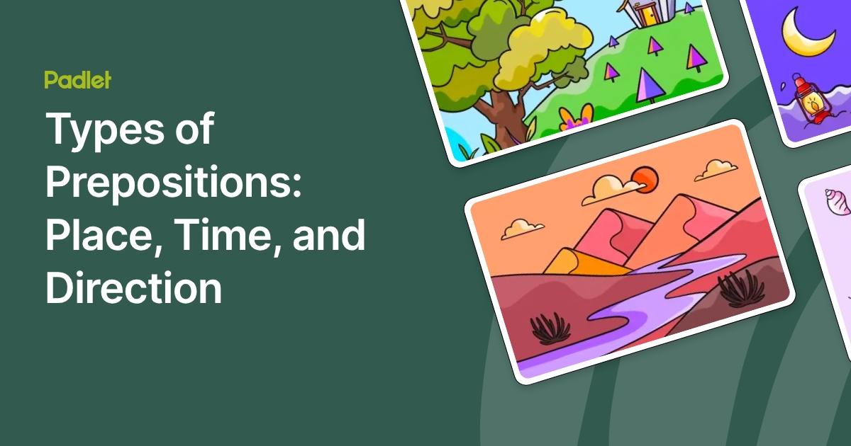 Preposition From Graph Types of Prepositions: Place, Time, and Direction