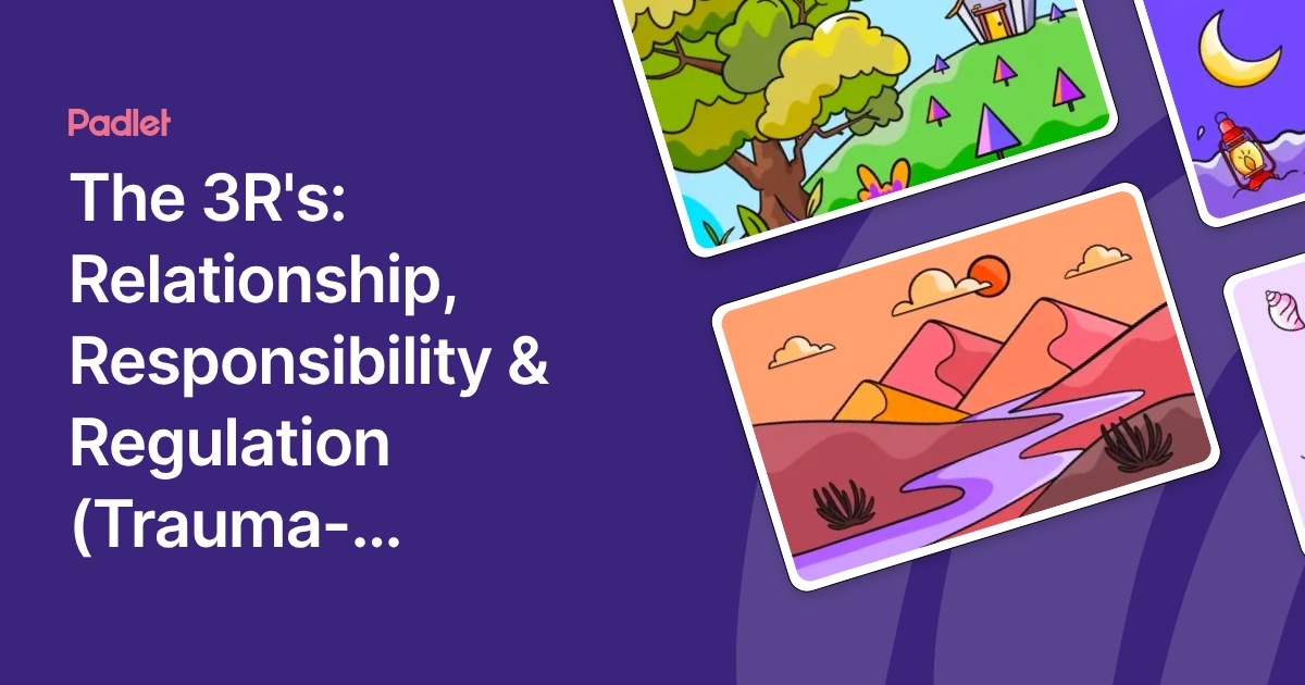 The 3R's: Relationship, Responsibility & Regulation (Trauma-Invested ...