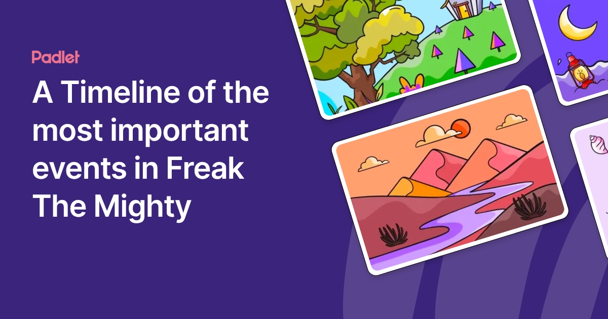 A Timeline of the most important events in Freak The Mighty