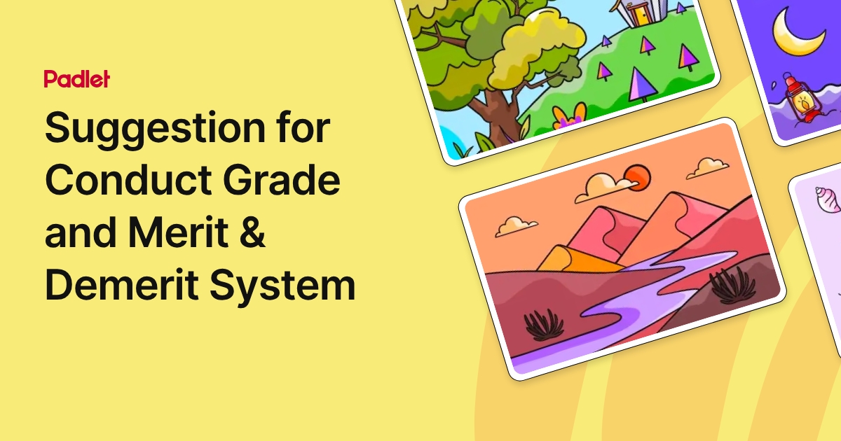 Dimerit Suggestion for Conduct Grade and Merit & Demerit System