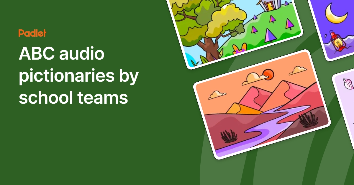 ABC audio pictionaries by school teams