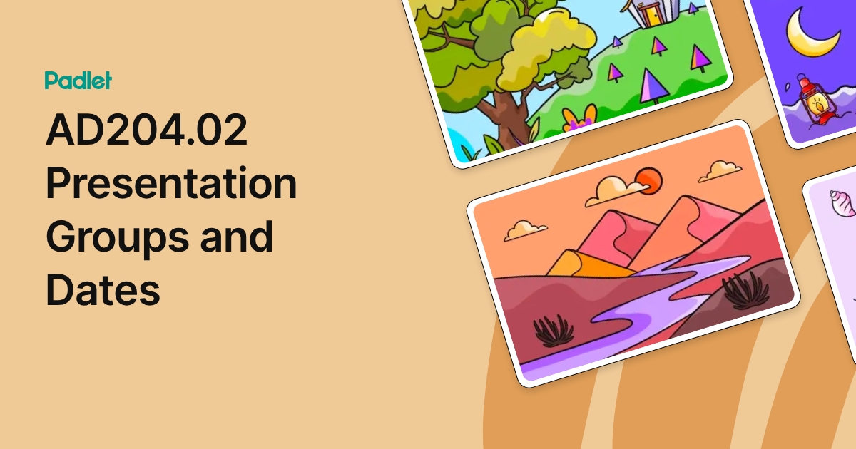 AD204.02 Presentation Groups and Dates