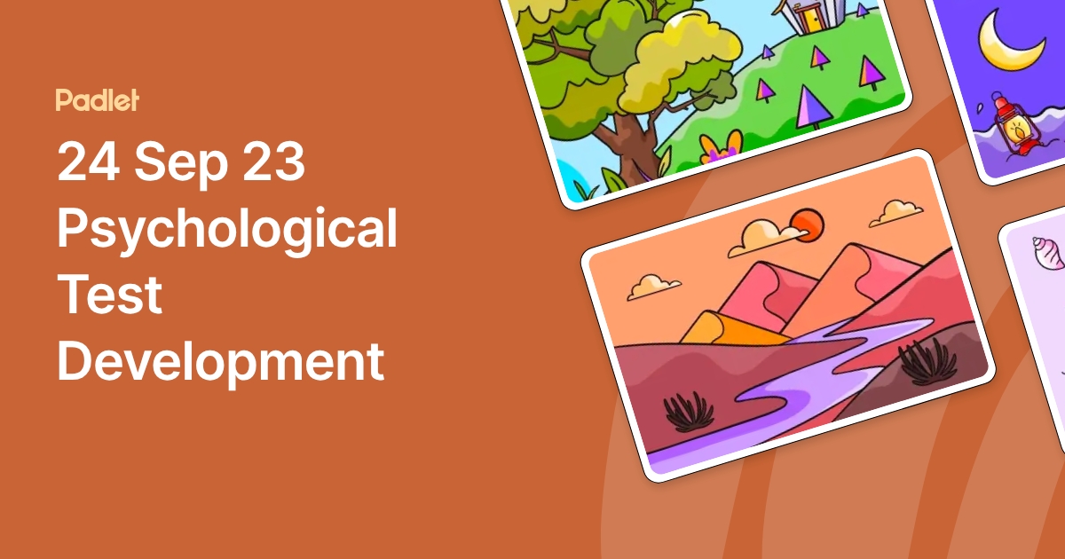 24 Sep 23 Psychological Test Development