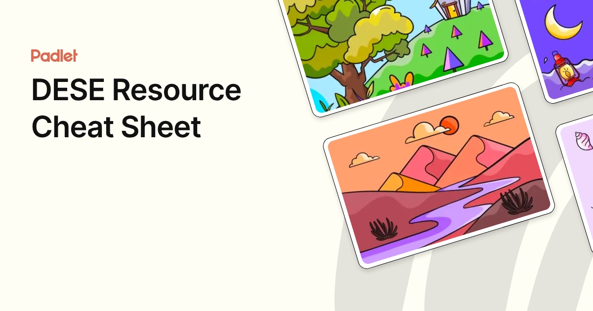 Dese DESE Resource Cheat Sheet