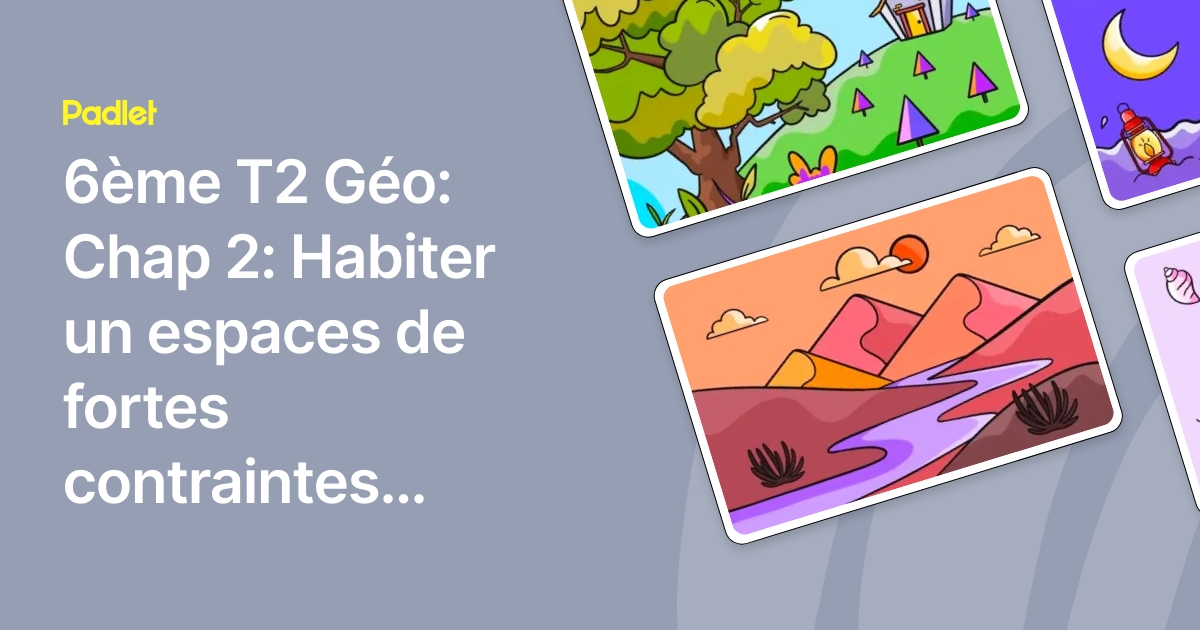 6ème T2 Géo: Chap 2: Habiter un espaces de fortes contraintes naturelles