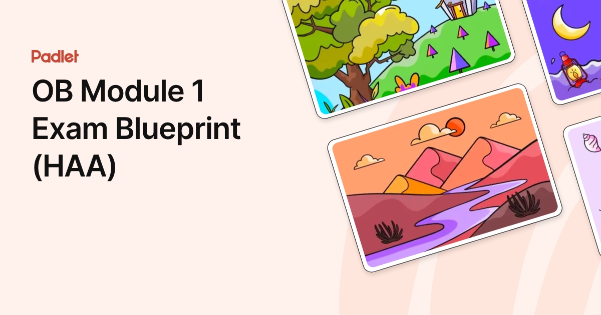 OB Module 1 Exam Blueprint (HAA)