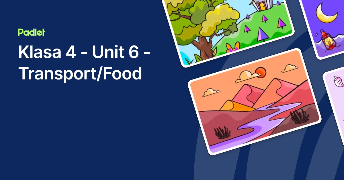Klasa 4 - Unit 6 - Transport/Food
