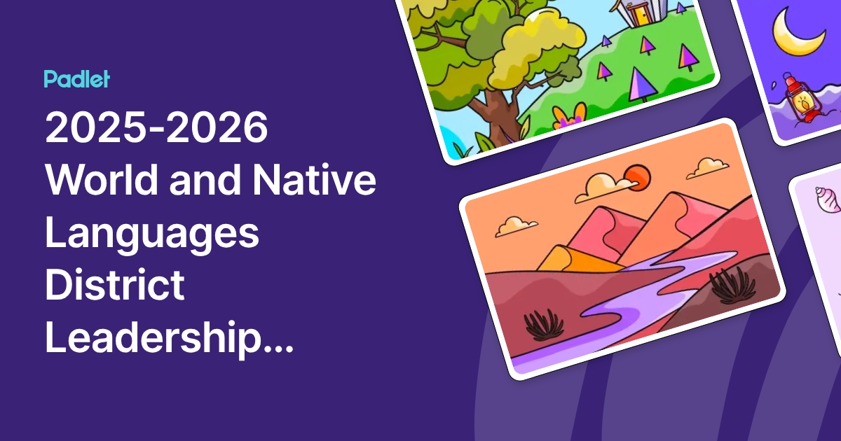 2025-2026 World and Native Languages District Leadership Meetings