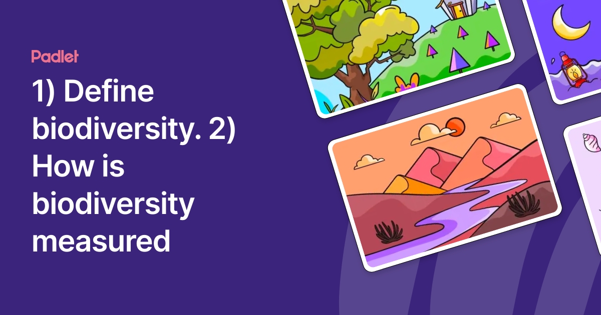 Define Biodiversity Define Biodiversity