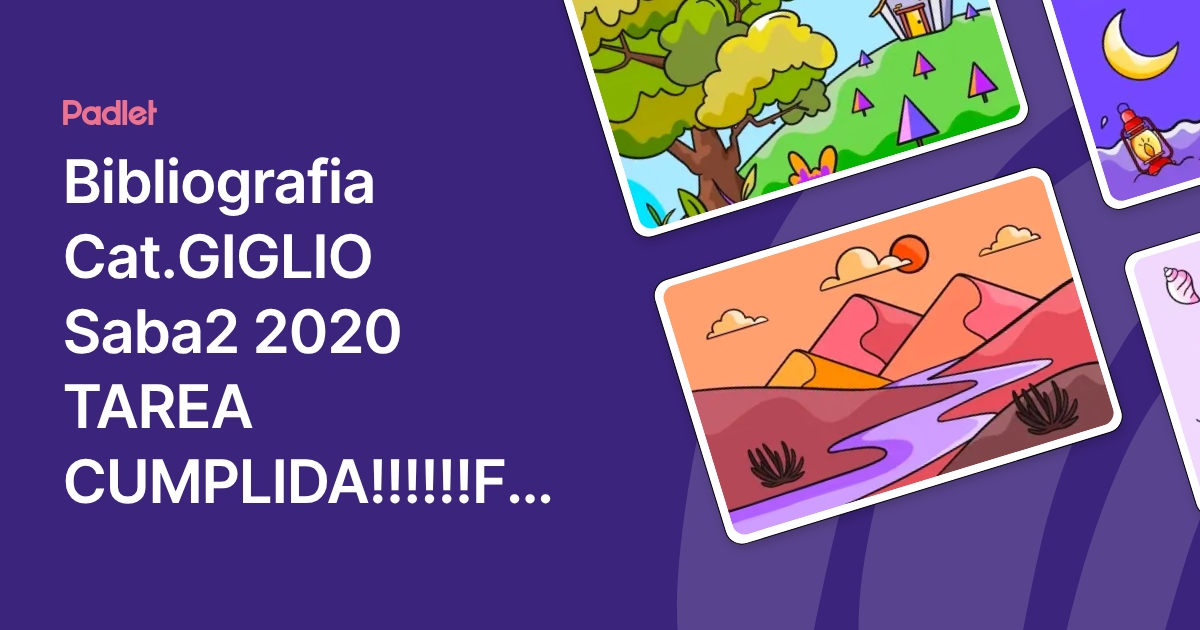 Api Saba2 Bibliografia Cat.GIGLIO Saba2 2020 TAREA CUMPLIDA!!!!!!FELICITACIONES