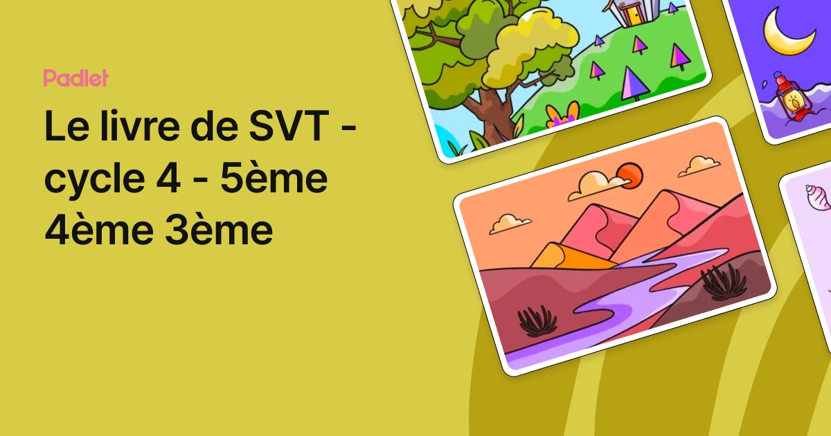Le livre de SVT - cycle 4 - 5ème 4ème 3ème