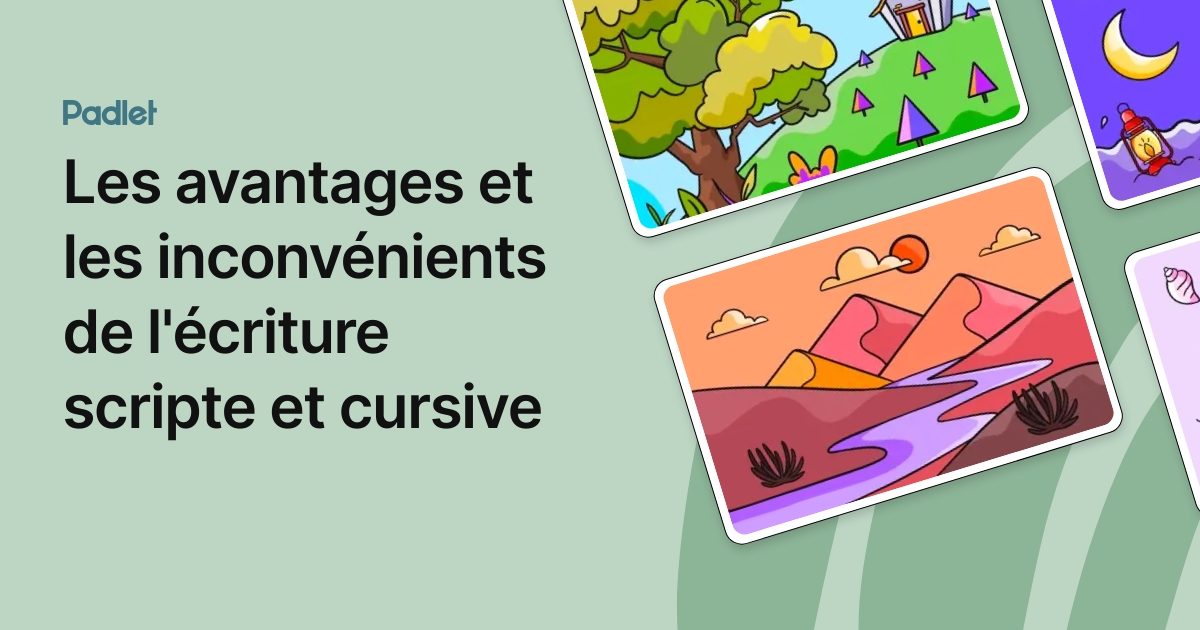 Les avantages et les inconvénients de l'écriture scripte et cursive