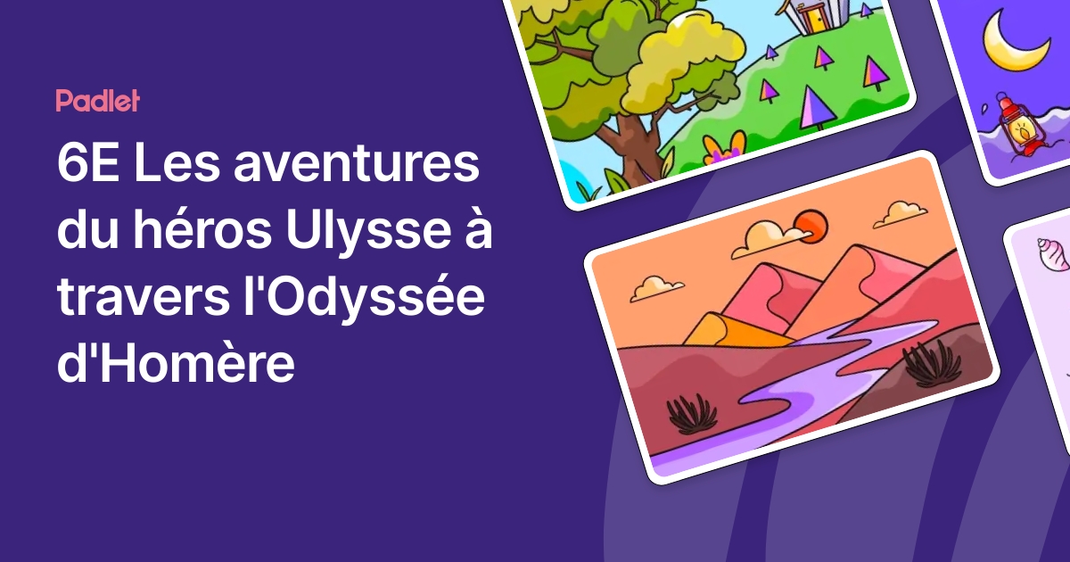 6E Les aventures du héros Ulysse à travers l'Odyssée d'Homère