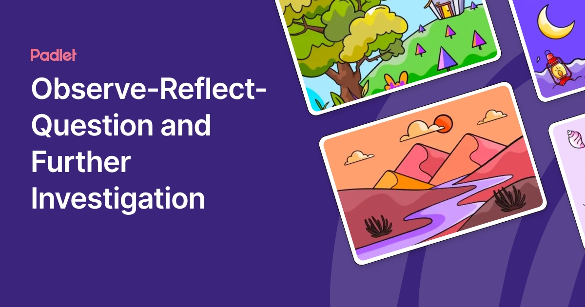 Reflect Observe Observe-Reflect-Question and Further Investigation