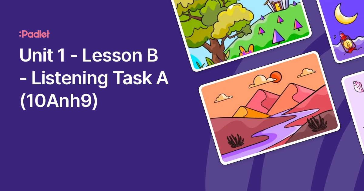 Unit 1 - Lesson B - Listening Task A (10Anh9)