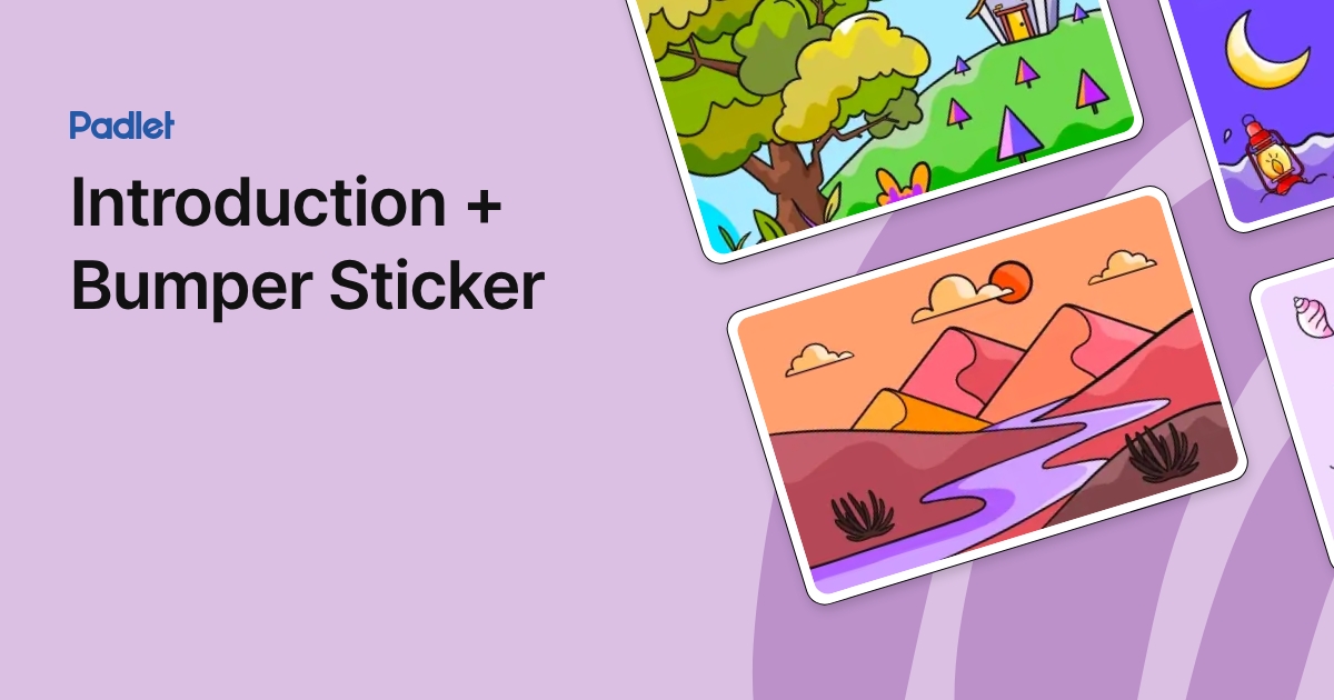 Project Intro Sticker Introduction + Bumper Sticker