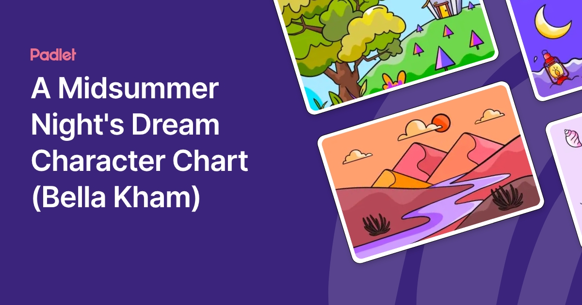 A Midsummer Night's Dream Character Chart (Bella Kham)