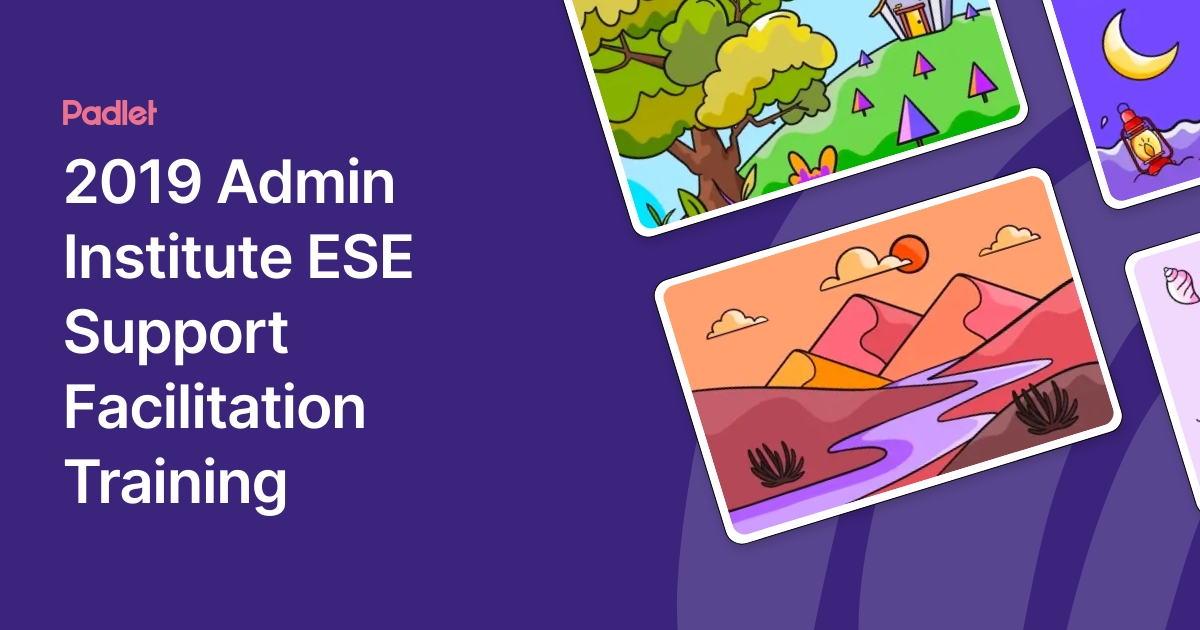2019 Admin Institute ESE Support Facilitation Training