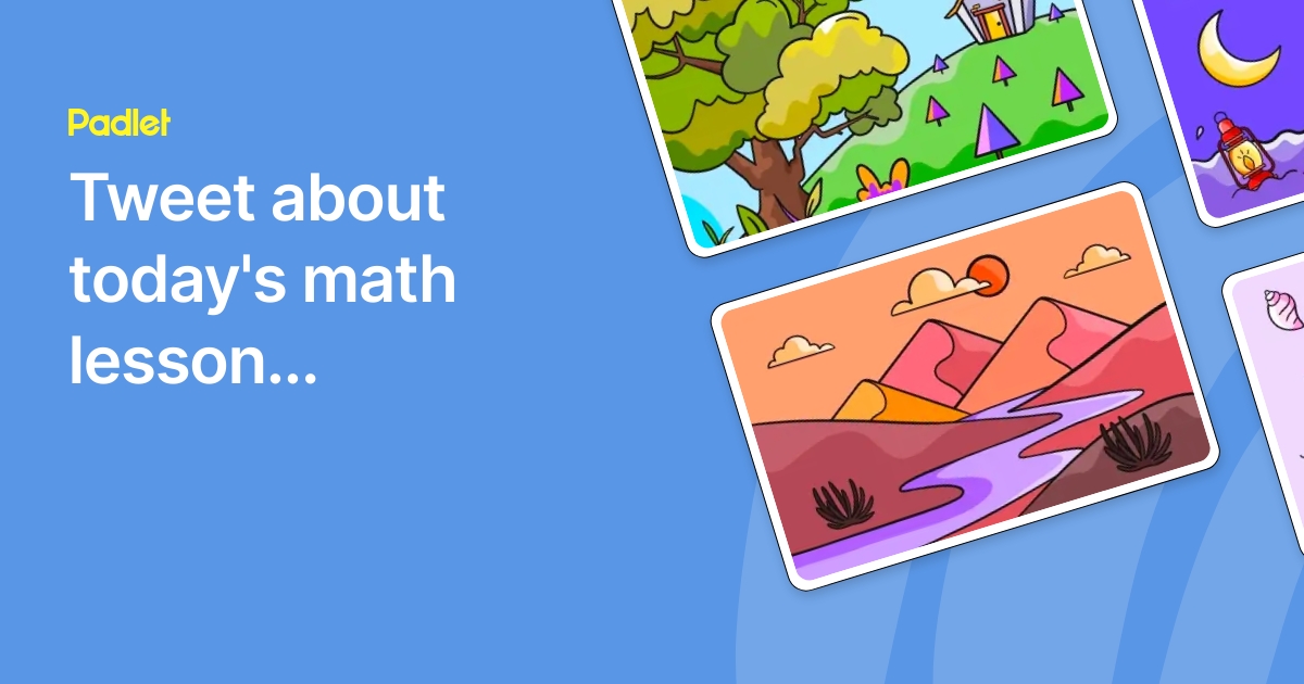 Tweet about today's math lesson...