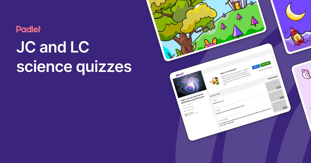 JC and LC science quizzes