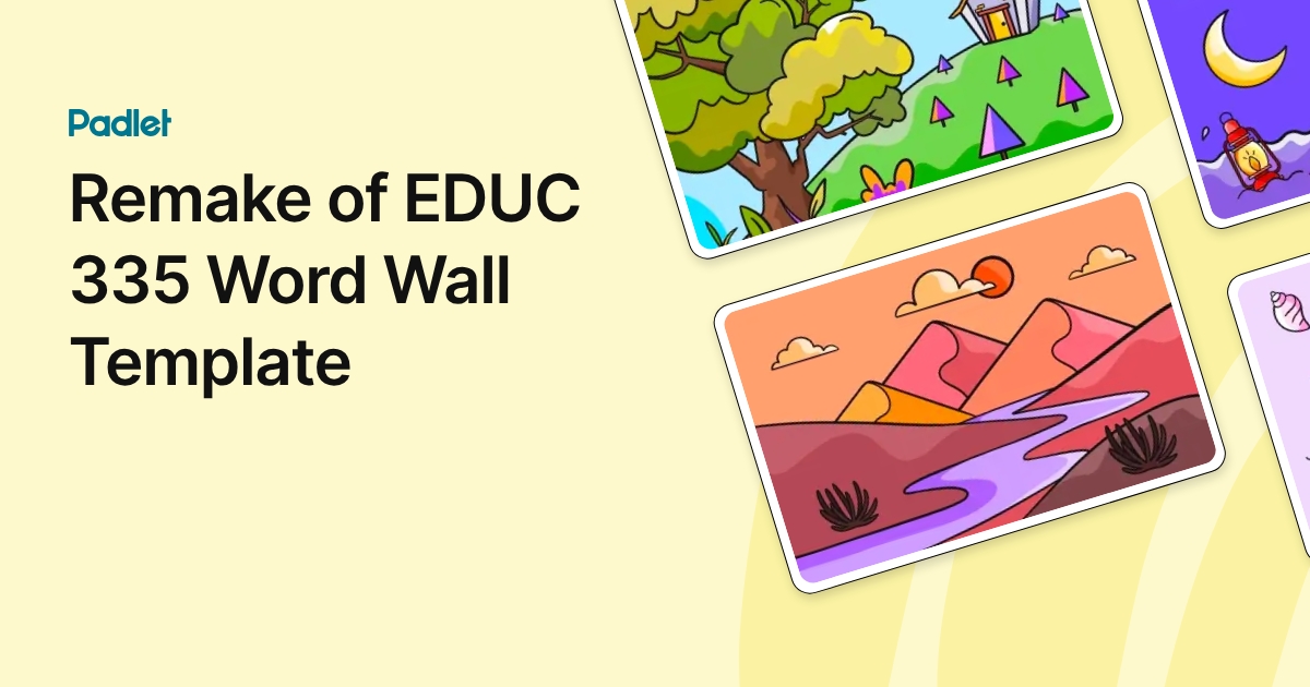Remake Word Remake of EDUC 335 Word Wall Template