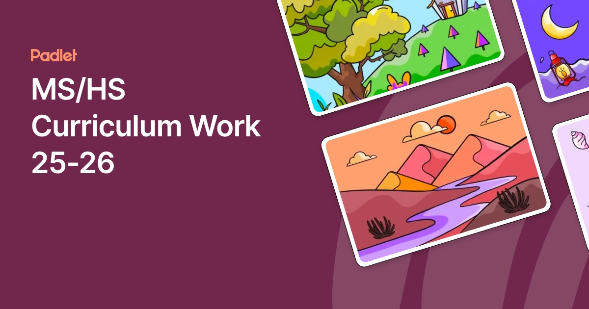 MS/HS Curriculum Work 25-26