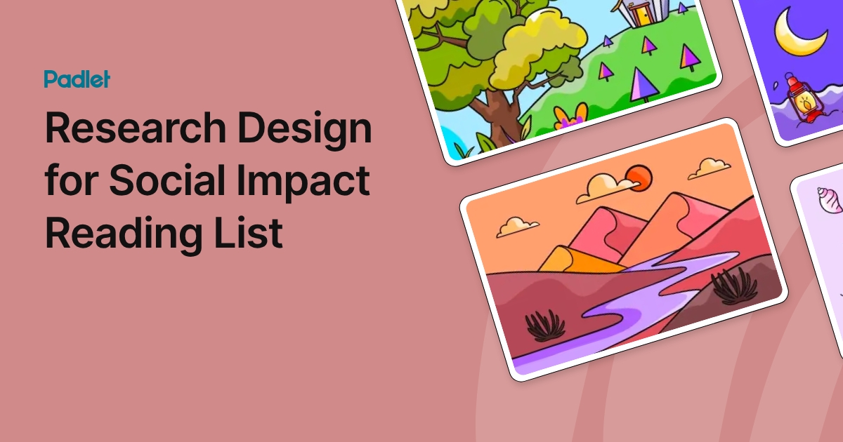 Research Design for Social Impact Reading List