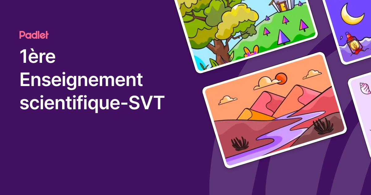 1ère Enseignement scientifique-SVT